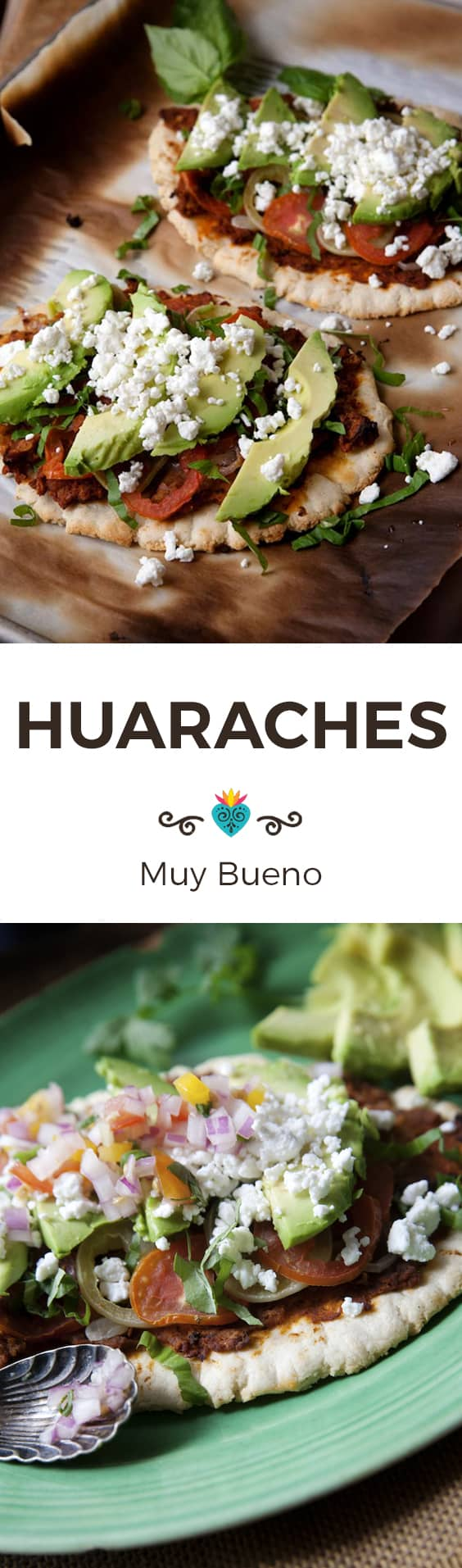 Colagem de Huaraches com sobreposição de texto