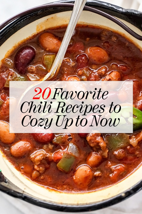 20 Receitas de Chili para Aconchegar até Agora | foodiecrush.com #chili #dinner #crockpot #easy #beef #chicken #vegetarian