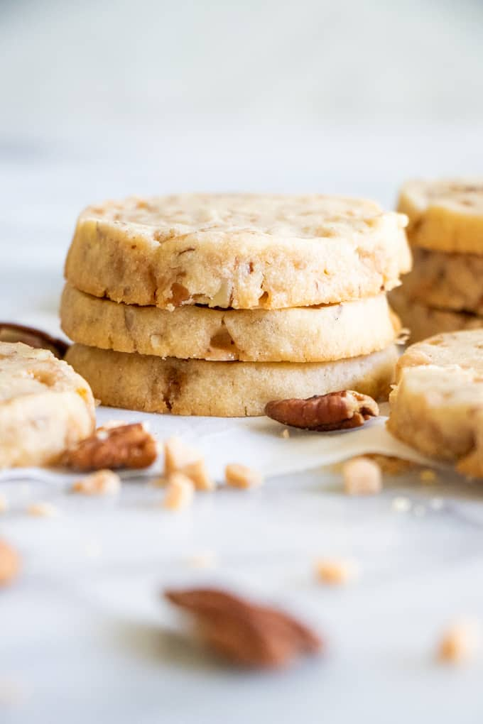 Biscoitos de Manteiga Pecan Shortbread