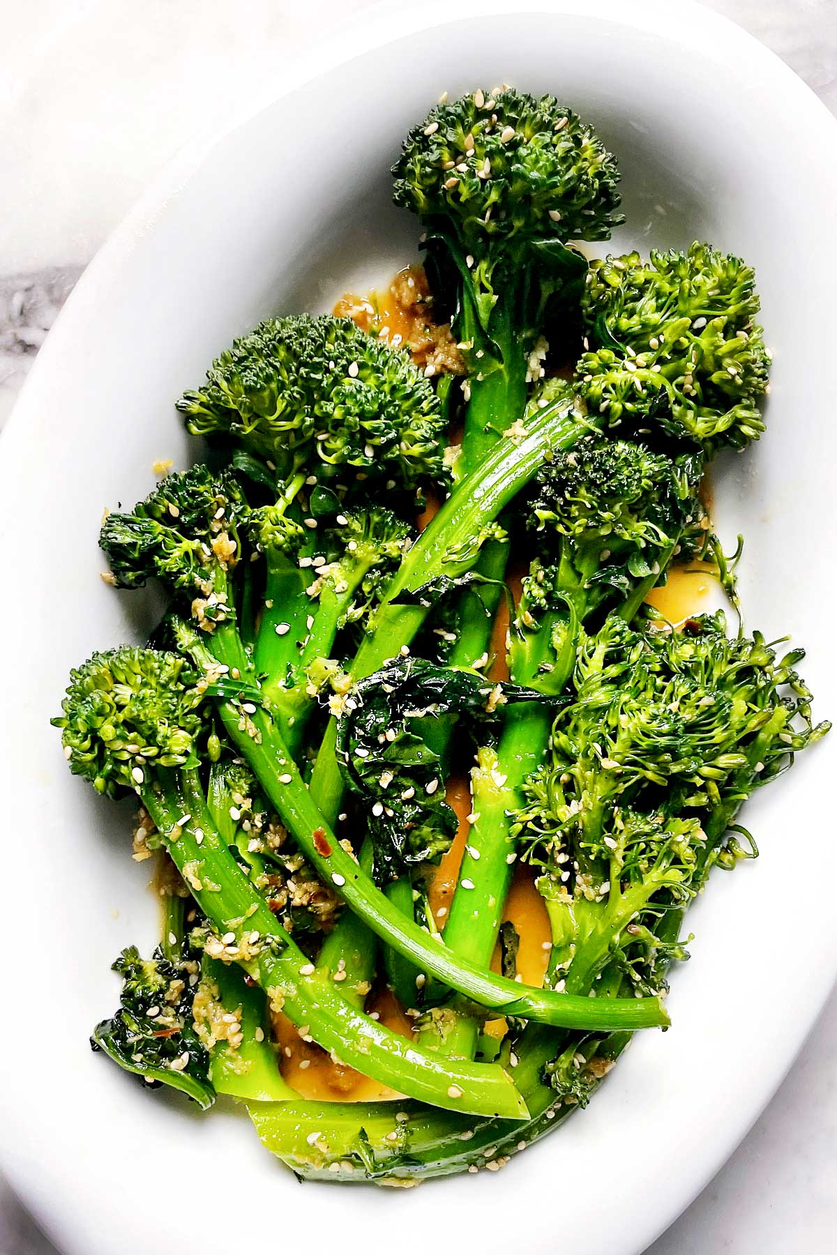 Broccolini asiático com Ginger foodiecrush.com