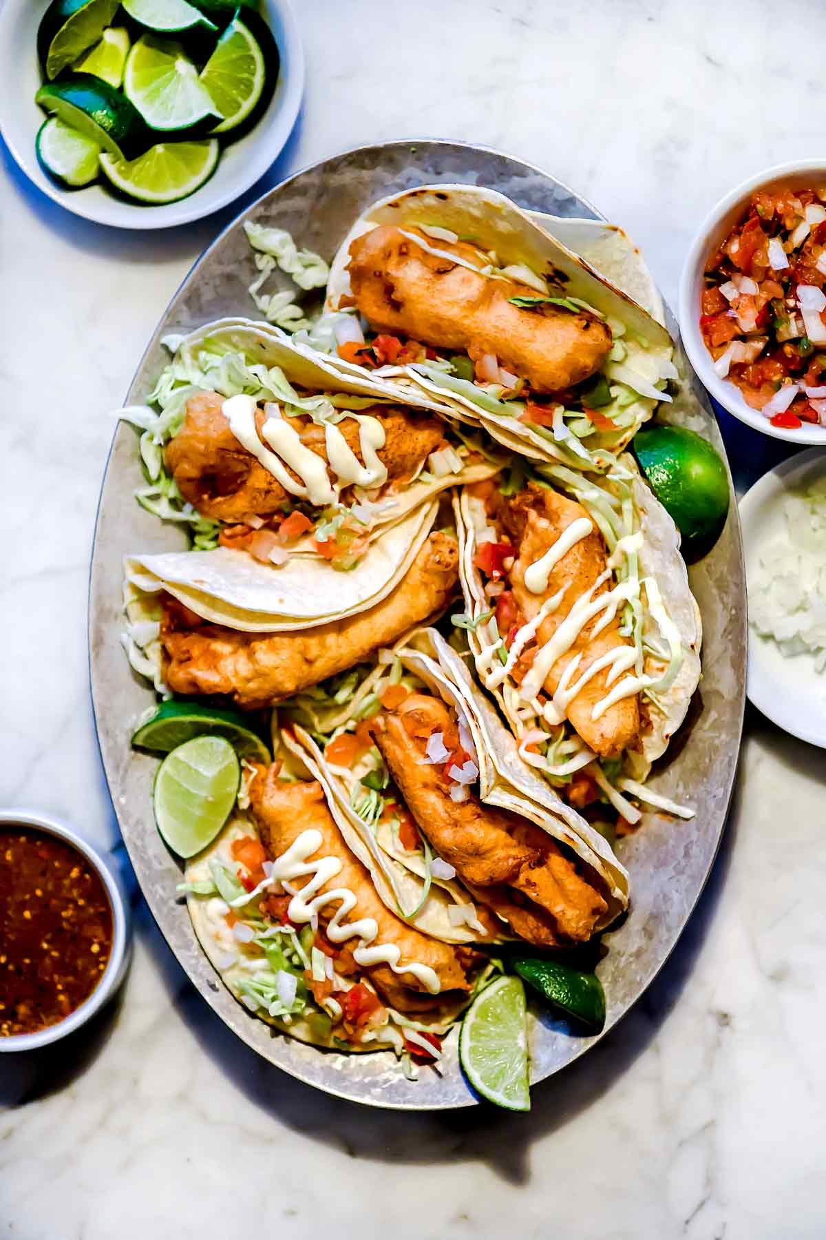Tacos foodiecrush.com autênticos peixes Baja