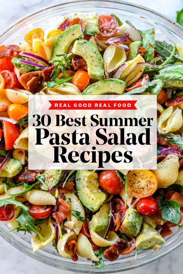 30 receitas de salada de massa para fazer todo o verão longo | foodiecrush.com #recipes #pastasalad #summer #pasta #salad