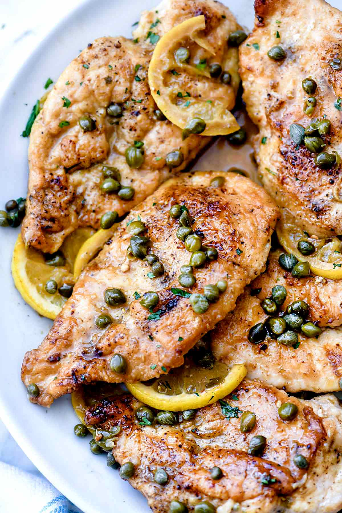 Chicken Piccata Receita foodiecrush.com #healthy #easy #lemon #recipes #chicken