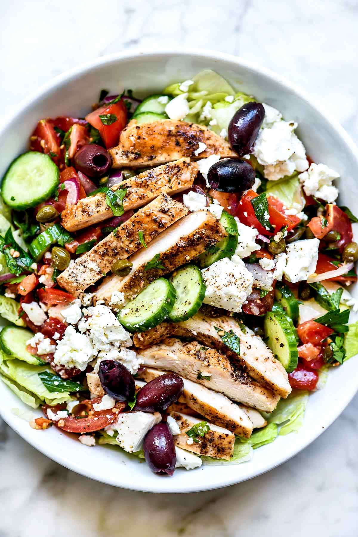 Salada Grega com Frango | foodiecrush.com