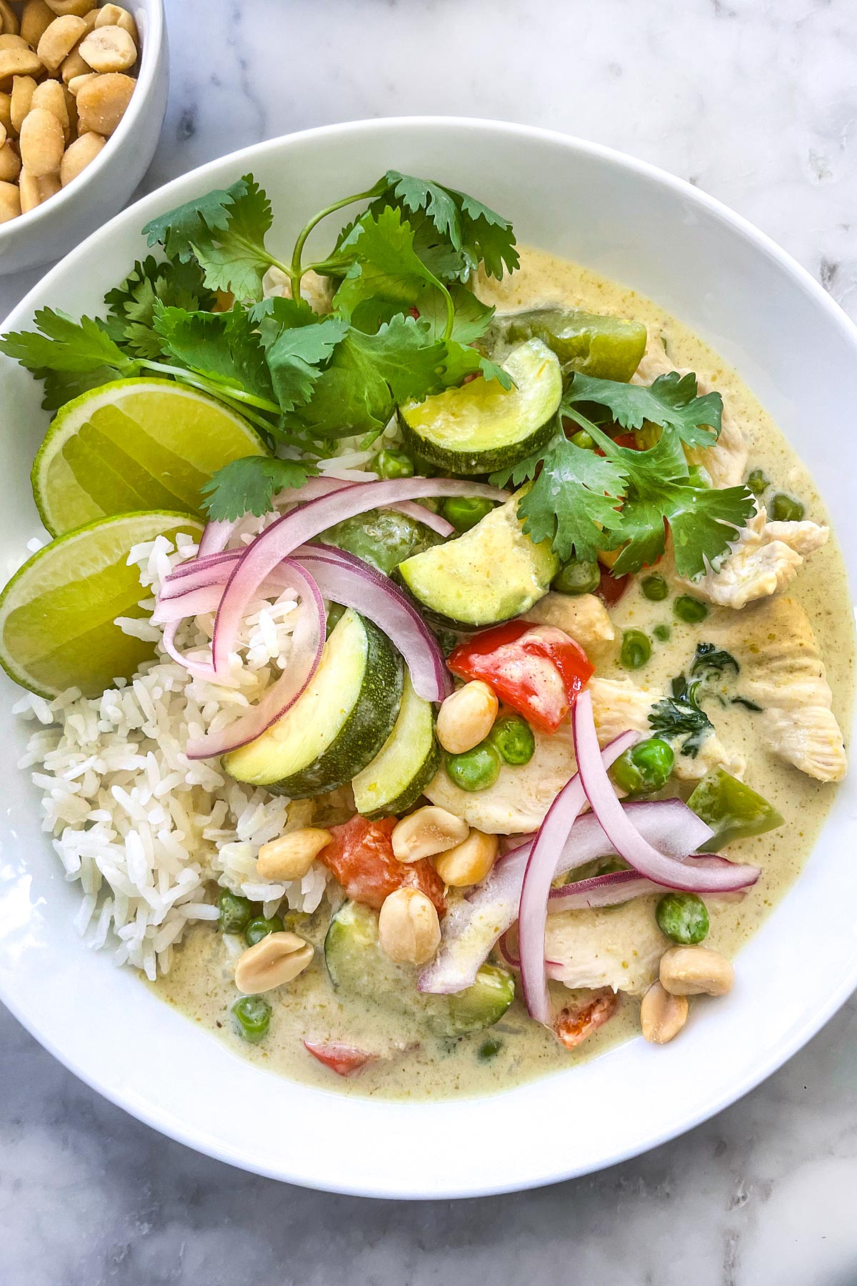 Thai Green Curry com Chicken foodiecrush.com