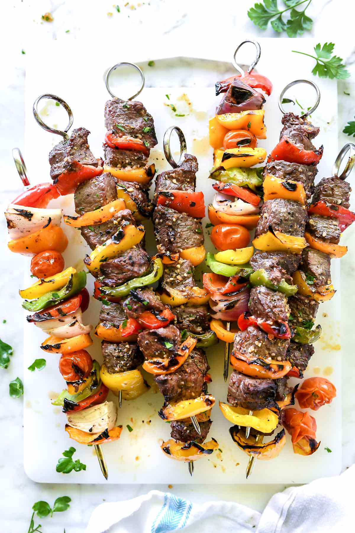 Kebabs | foodiecrush.com #steakrecipes #steakmarinade #montrealsteak #grilling