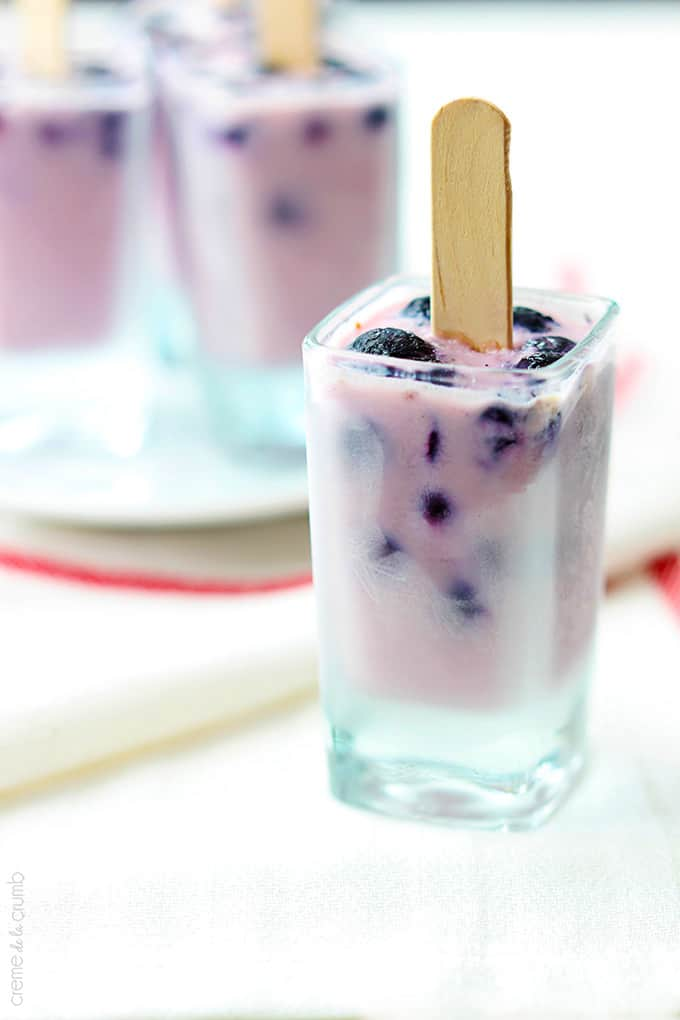 Gelados de Iogurte Grego Blueberry