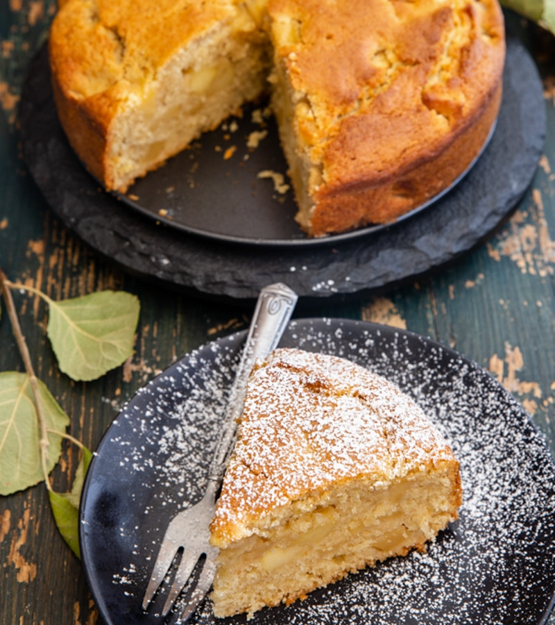 receita de bolo de maçã caramelizada