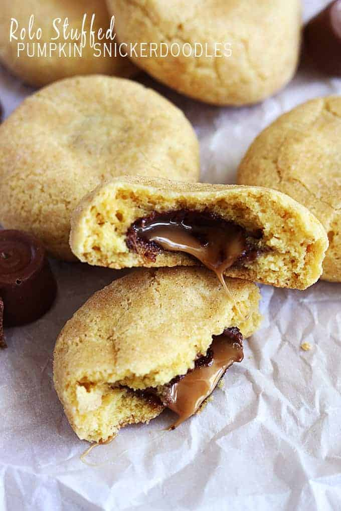 Snickerdoodles de Abóbora Recheada Rolo