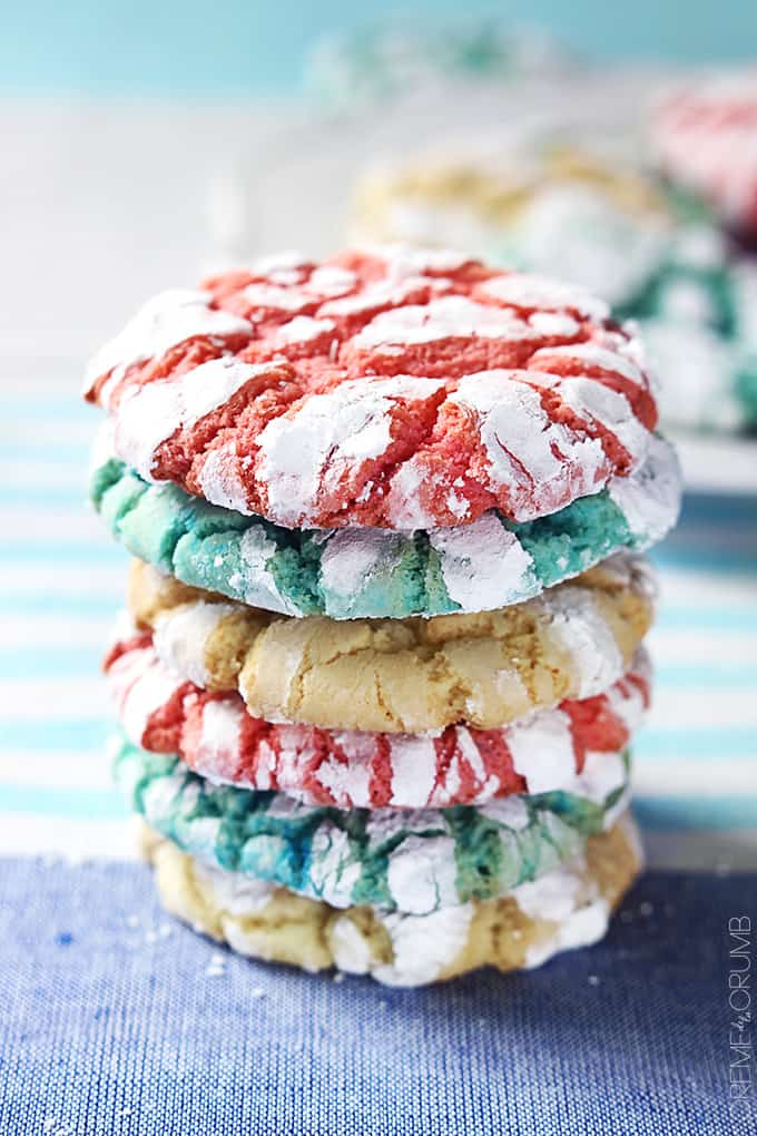 Biscoitos Vermelho Branco + Azul Crinkle